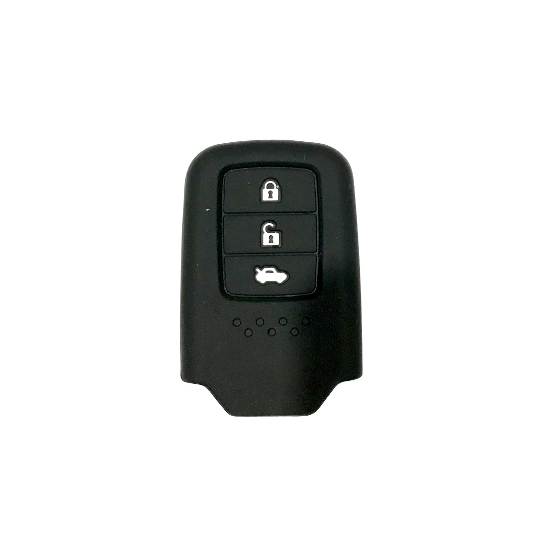 Car Remote Key Cover/Casing Silicone Black Type Honda Civic 2018 Honda Logo Black Poly Bag Pack  (China)