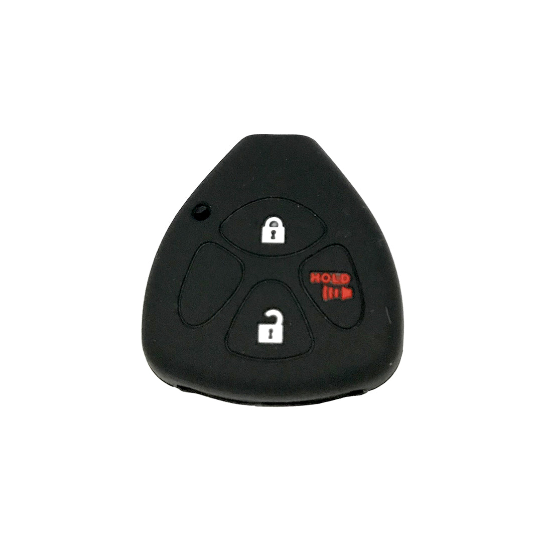 Car Remote Key Cover/Casing Silicone Black Type Toyota Corolla 2012 Toyota Logo Black Poly Bag Pack  (China)