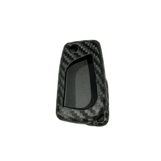 Car Remote Key Cover/Casing Silicone Carbon Type Toyota Corolla 2018 Grande Without Logo Carbon Poly Bag Pack  (China)