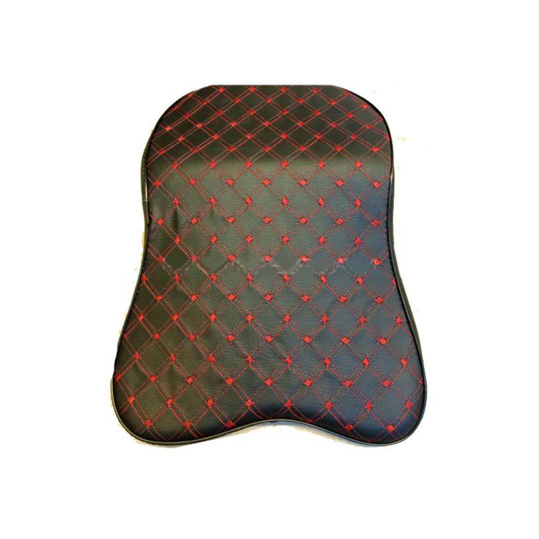Car Back Rest Cushion Pvc 7D Material   Large Size Black/Red 01 Pc/Pack Poly Bag Pack  (Pakistan)