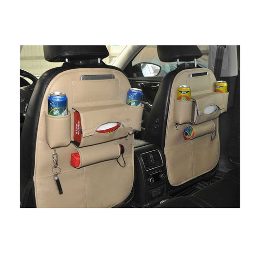 Car Seat Organizer (China) Back Side/Utility Carpet Type Material Beige Fy-2176 Neck Rest/Universal Fitting