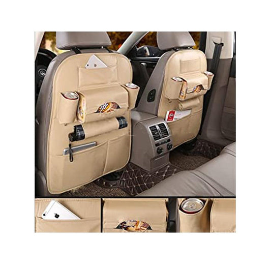 Car Seat Organizer (China) Back Side/Utility Carpet Type Material Beige Fy-2182 Neck Rest/Universal Fitting
