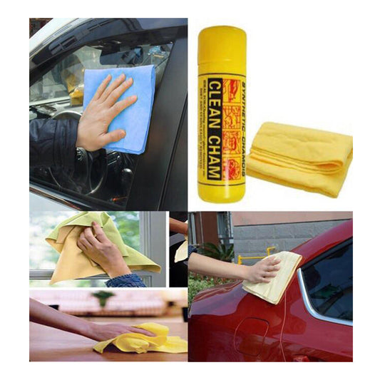 Automotive Washing / Cleaning / Polishing Cloth Synthetic Chamois Material  Standard Quality Small Size Yellow 01 Pc/Pack (China)