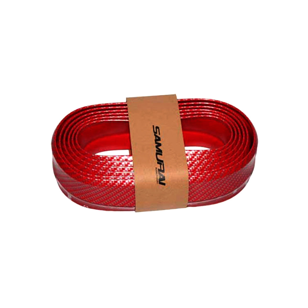 Front Bumper Lip/Extensions  Universal Fitting  Rubber Material 01 Pc/Set Carbon/Red Box Pack Samurai Fy-2031 (China)