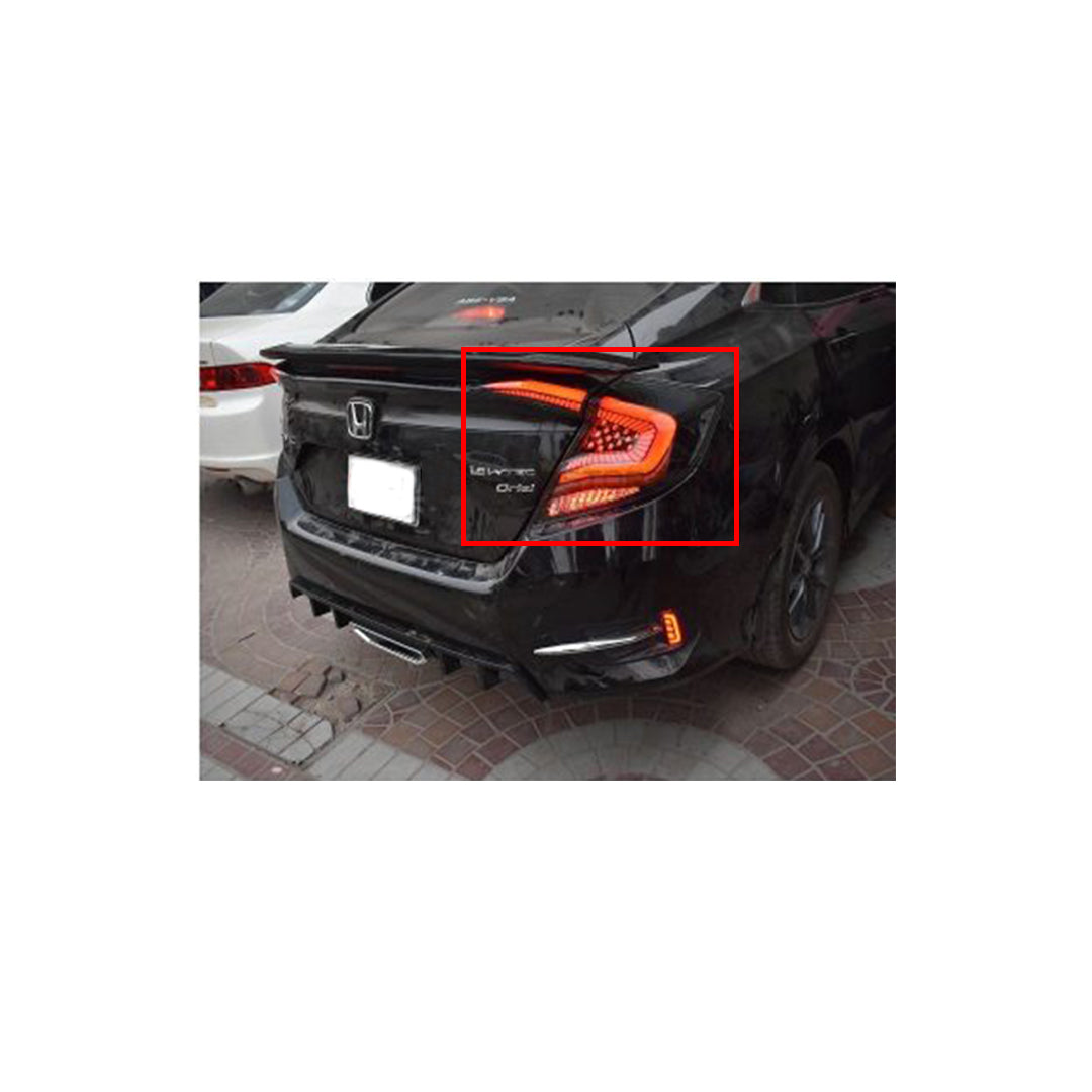 Projector Tail Lamps  Honda Civic 2018 Snake Design Smoke Lens Rear Right Side Parking + Running Function  (China)