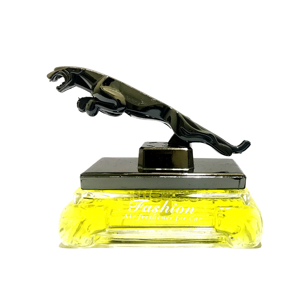 Car Perfume Glass Bottle Xiang Che Dao  Yellow Liquid  50Ml Blister Pack Jaguar Shape Fy-7334 (China)