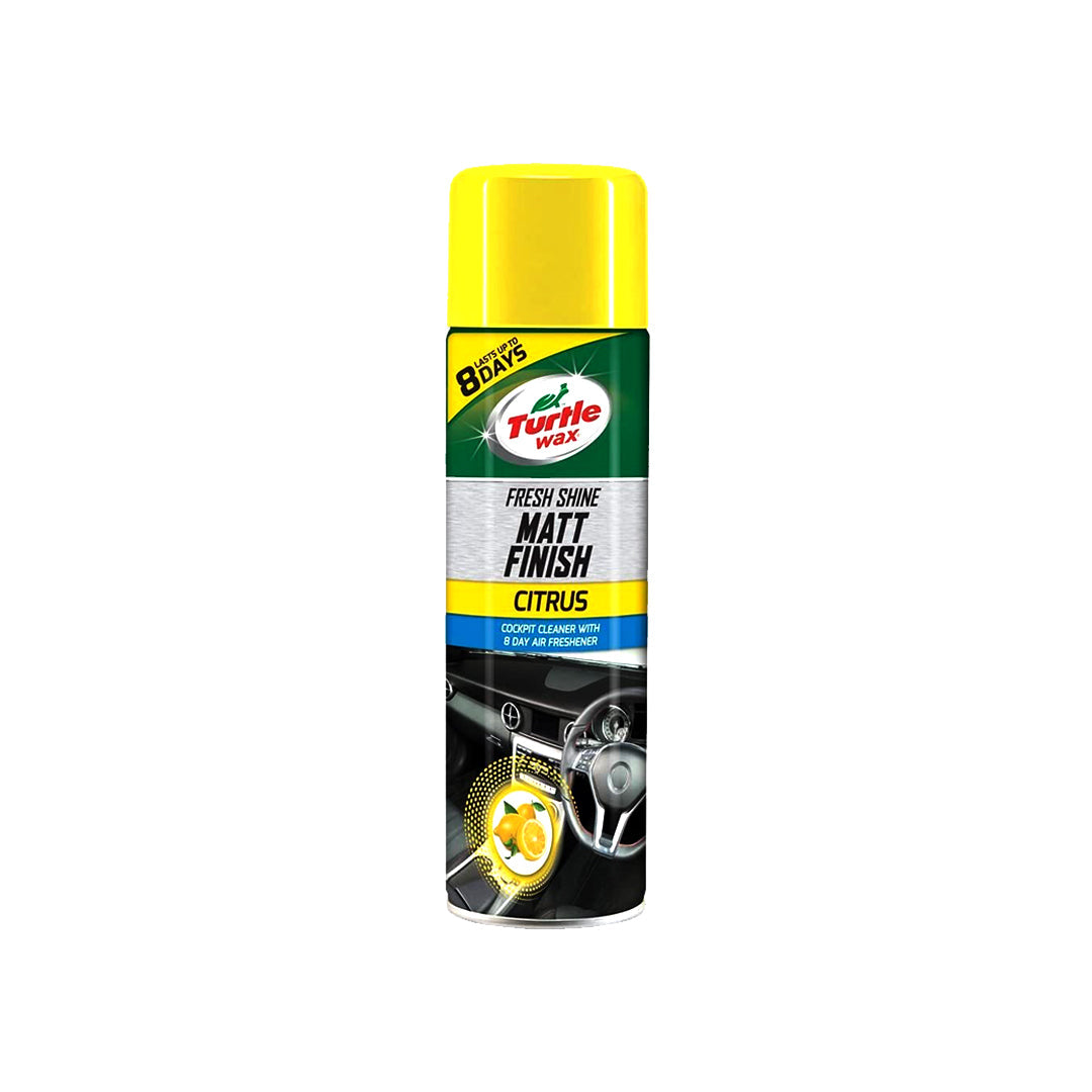 Car Dashboard Polish Turtle Wax Lemon Tin Can Pack 500Ml  Fresh Shine Matt Finish Citrus 52815 (Usa)