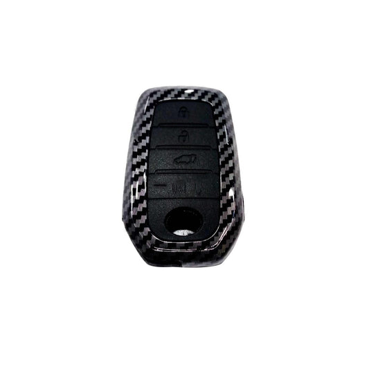 Car Remote Key Cover/Casing Plastic Casing W/Keychain Toyota Fortuner 2018 No Logo Carbon Plastic Box Pack  (China)
