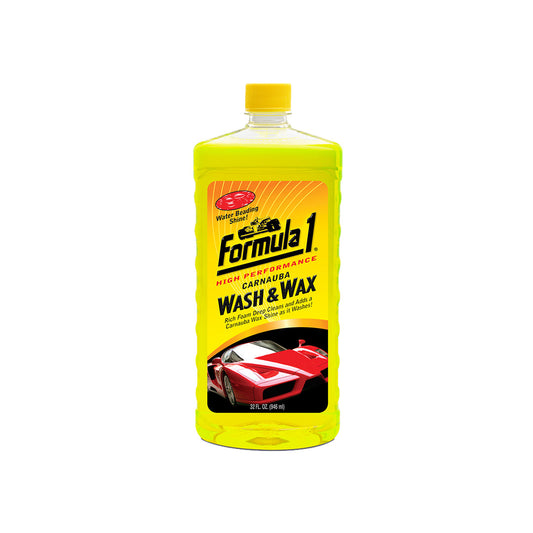 Car Shampoo & Wax Formula-1 Plastic Bottle Pack  946Ml Carnauba Wash&Wax 732001 (Usa)