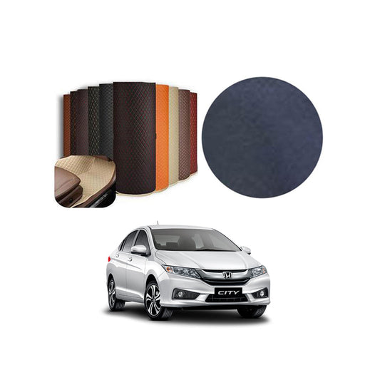 Car Floor Leather Type Rexene Matting Leather Type Design  Custom Fitting Honda City 2018 Black Executive Quality Beige Stitch