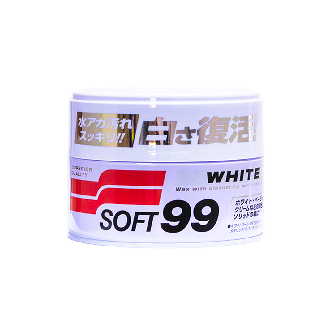 Car Body Polish Soft 99 Soft Wax Tin Can Pack 350G White (Japan)