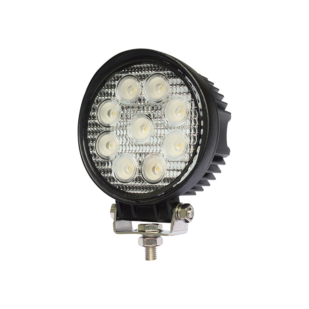 Automotive Led Work Lamp Metal Housing Round Shape  09 Led 100W White/Yellow Colour Box Pack 01 Pc/Pack Fy-5110 (China)