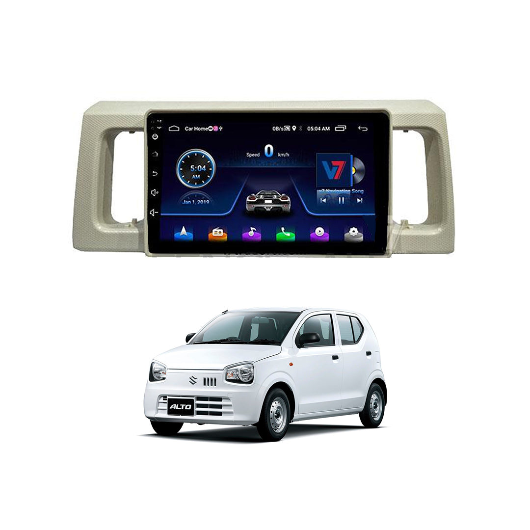 Car In Dash Touch Screen Android Panel Premium Brand Tab Style Suzuki Alto 2020 9" B/A Mtk 1 Gb 16 Gb Ips Display  Gorilla Glass  Matt Black Navigation Alto Panel Pr9050 (China)