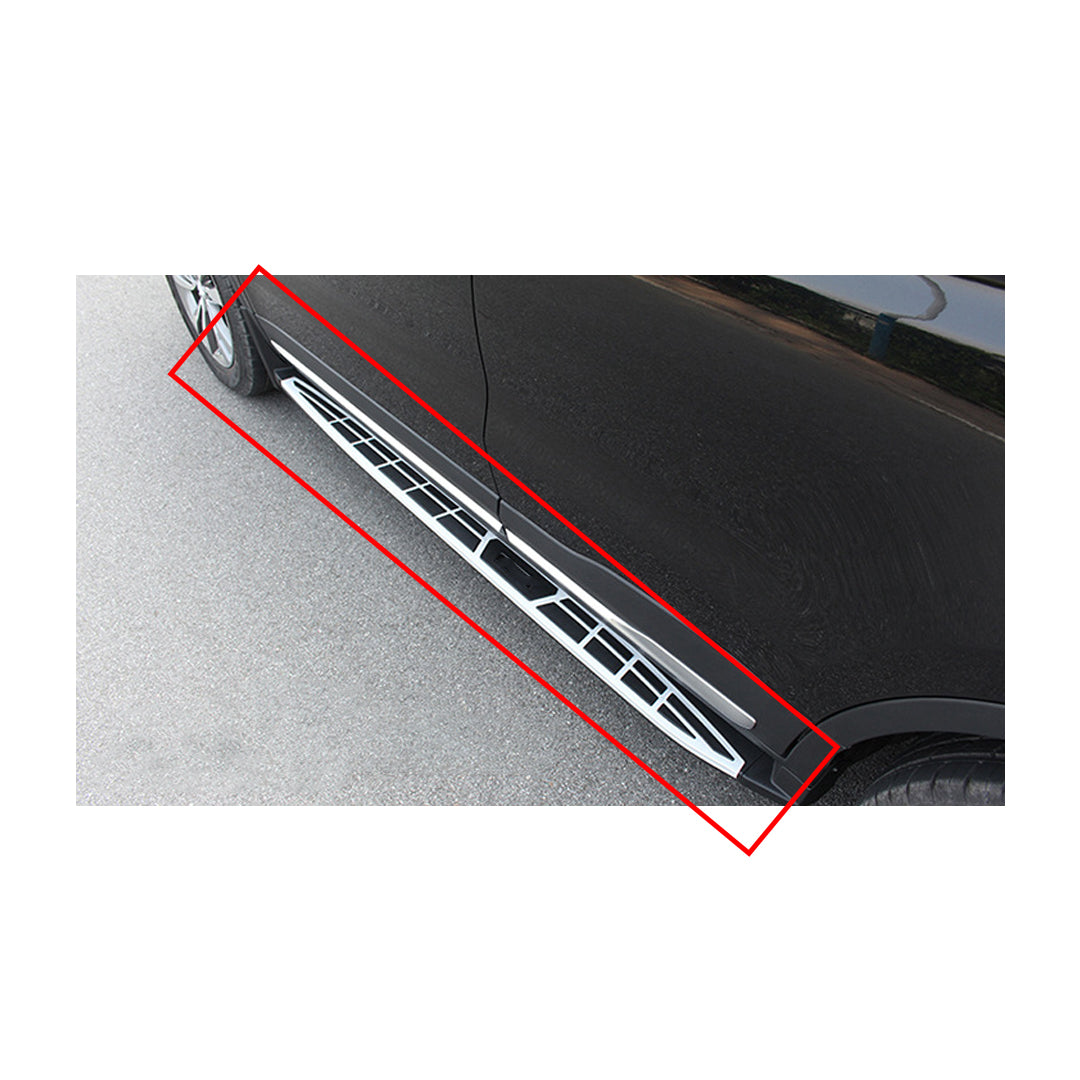 Side Step / Foot Board  Version 01 Design Oem Fitting Proton X70 Aluminium Material Without Border Without Light  Proton X-70 Logo  02 Pcs/Set Black/Silver (China)