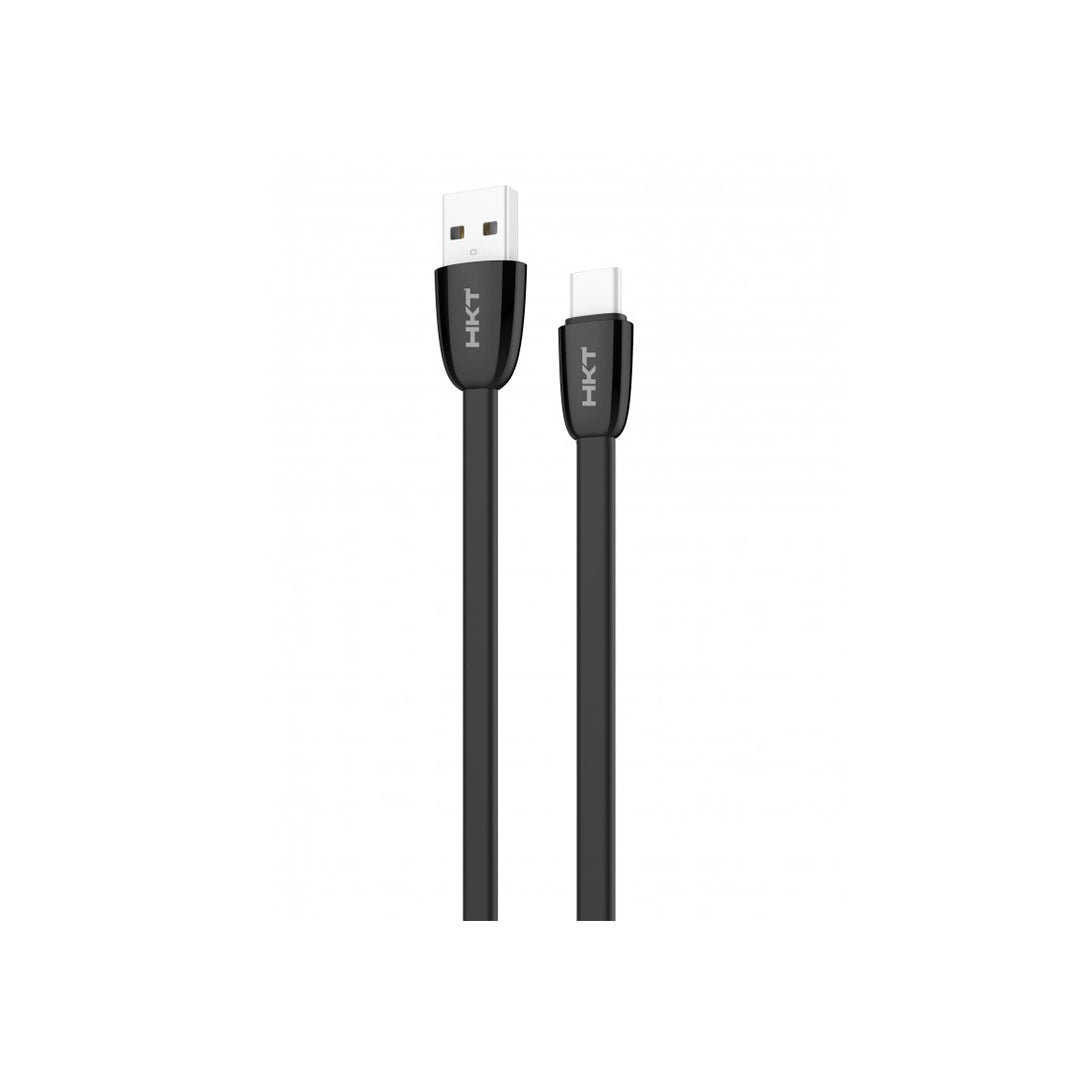 Mobile Charging / Data Cable Hkt Usb To Type C Single 2.4A Fast Charging  2 Meters Black 01 Pc/Pack Colour Box Pack C-1
