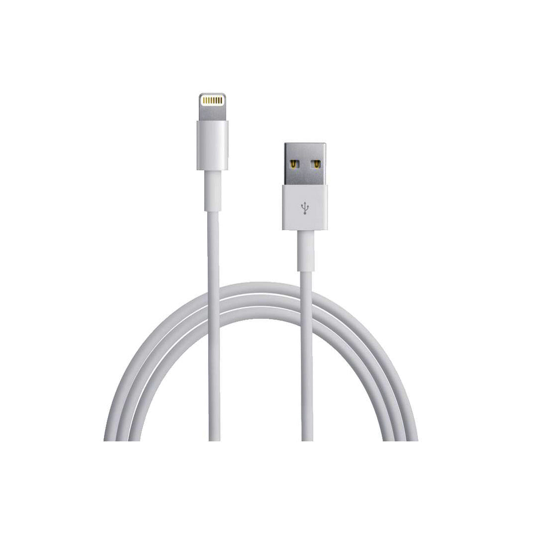 Mobile Charging / Data Cable  Usb To Iphone Single   01 Meter White 01 Pc/Pack Bulk Pack