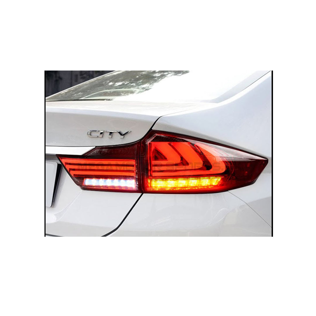Projector Tail Lamps  Honda City 2021 Lava Design Red Lens Rear Right Side Parking + Running Function  Yab-Ff-0254Ah (China)