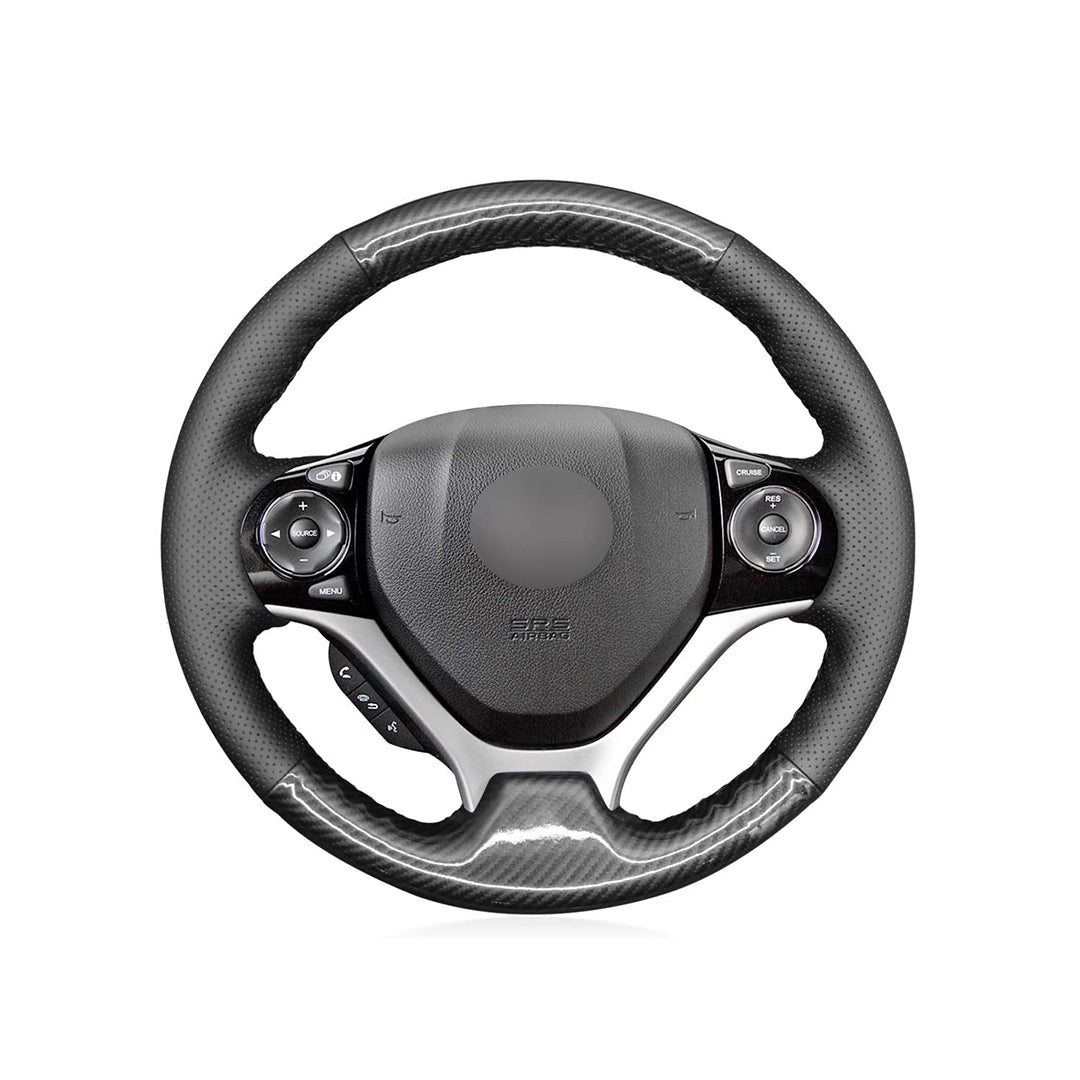 Chrome Steering Wheel Trims Plastic Tape Type Fitting Black/Carbon 03 Pcs / Set Yh-7380 (China)