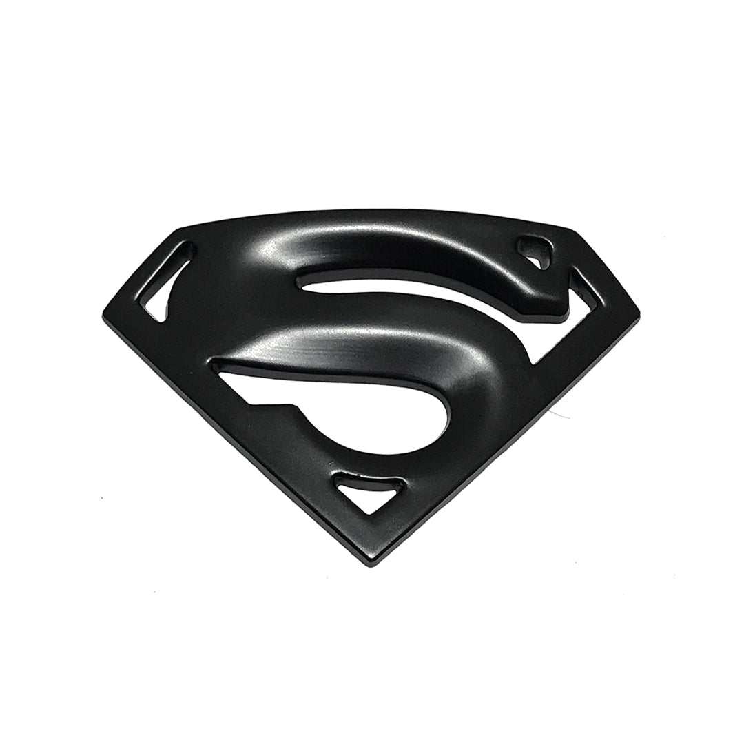 Car Universal Mono Metal Material Superman Logo  Black 01 Pc/Pack Small Size Poly Bag Pack  (China)