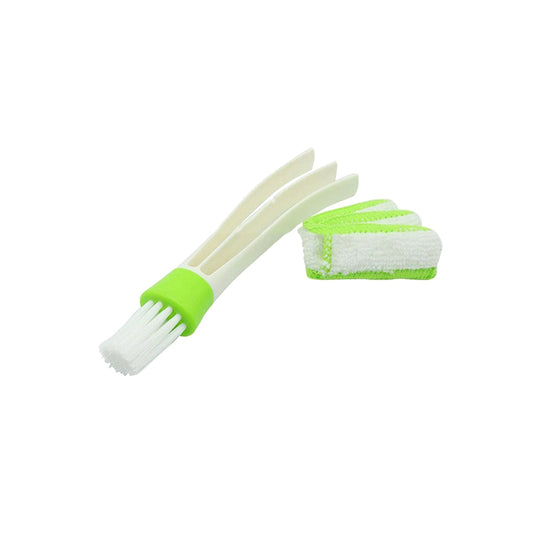 Car Interior Detailing / Cleaning Brush   Small Size Plastic Material White/Green 01 Pc/Pack Standard Quality Poly Bag Pack  (China)