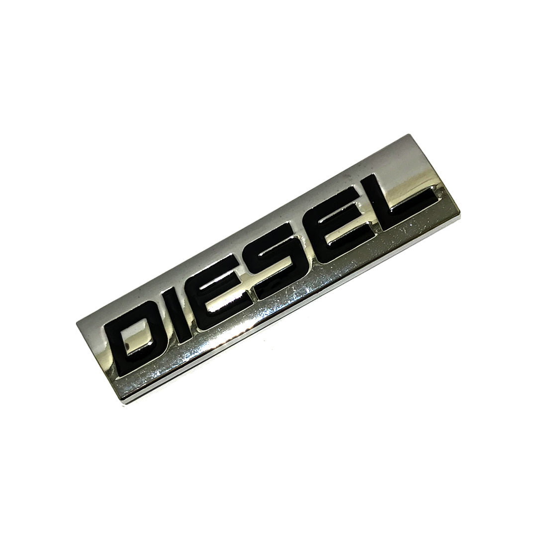 Car Universal Mono Metal Material Diesel Logo Black/Chrome 01 Pc/Pack Small Size Poly Bag Pack  (China)