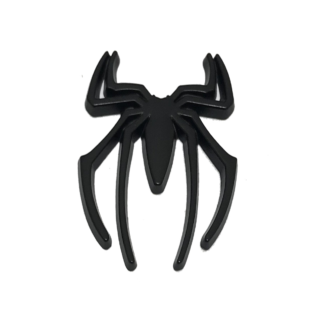 Car Universal Mono Metal Material Spider Logo Black 02 Pcs/Pack Small Size Poly Bag Pack  (China)
