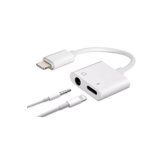 Mobile Convertor   Iphone To Headphones + Charger  White 01 Pc/Set Colour Box Pack Mh030 (China)