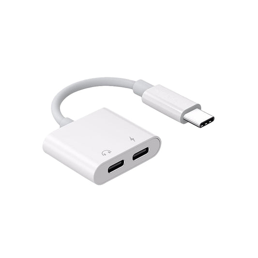 Mobile Convertor   Type C To Charger + Handsfree  White 01 Pc/Set Colour Box Pack Gl054-1 (China)