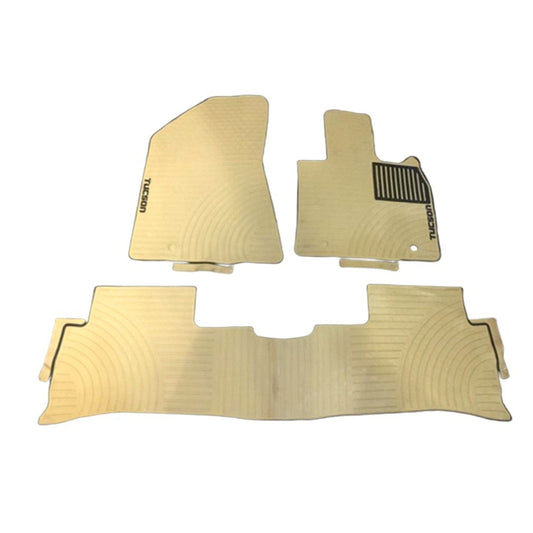 Car Floor Mat Pvc Material Oem Fitting Hyundai Tucson 2021  Premium Quality Beige Pvc 03 Pcs / Set Poly Bag Pack  (China)