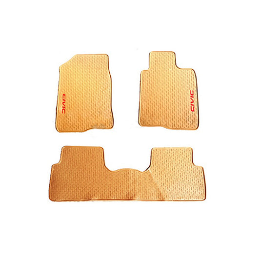 Car Floor Mat Pvc Material Oem Fitting Honda Civic 2018  Premium Quality Beige Pvc 03 Pcs / Set Poly Bag Pack  (China)