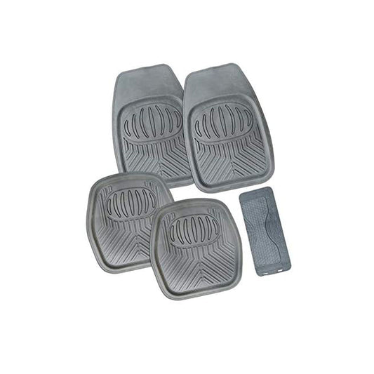 Car Floor Mat Pvc Material Universal Fitting  Standard Quality Grey Pvc 05 Pcs/Set Poly Bag Pack  888