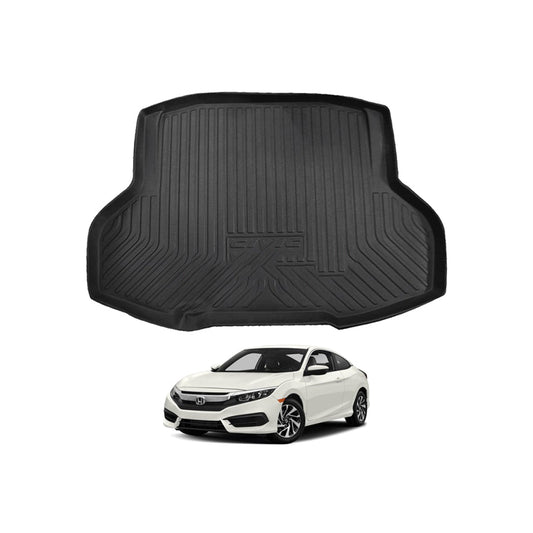 Car Trunk Mat Pvc Material Honda Civic 2018 Black  Civic Logo  01 Pc/Set