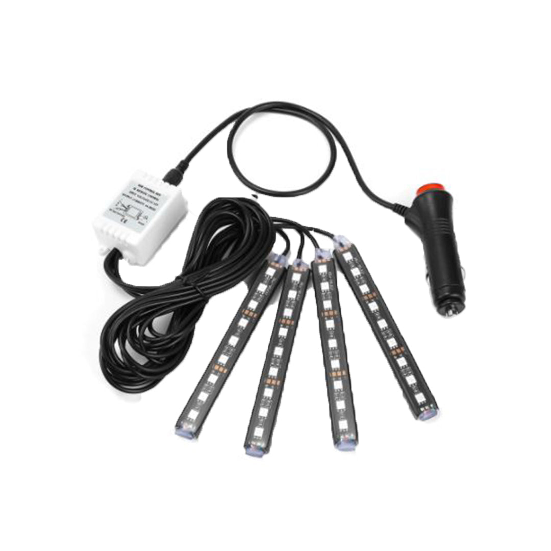 Car Interior Led Atmosphere Light (Strip) Smd Type   With Remote  04 Pcs/Set Silicone Housing Box Pack Rgb (China) Fy-5917
