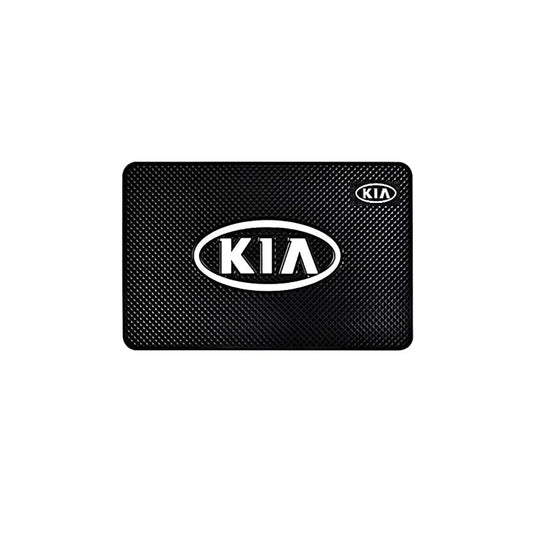 Car Dashboard Non-Slip Mat Silicone Material  Kia Logo Rectangle Design Large Size Black (China)