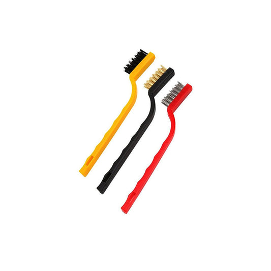 Car Exterior Care / Cleaning / Detailing Brush  Medium Size Plastic Material Wire Brush Mix Colours 03 Pcs/Pack Standard Quality Blister Pack (China)