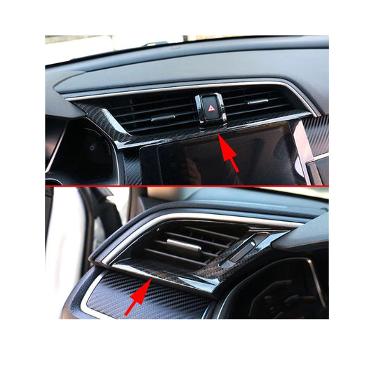 Chrome Dashboard Air Vent Trim  Plastic Tape Type Fitting Honda Civic 2018 Black/Carbon 03 Pcs / Set (China)