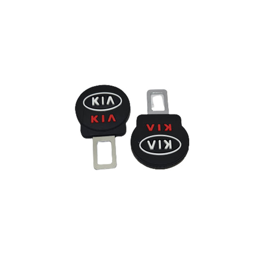 Seat Belt Hook Silicone+Metal Kia Logo 02 Pcs/Pack  Blister Pack Large Size (China)