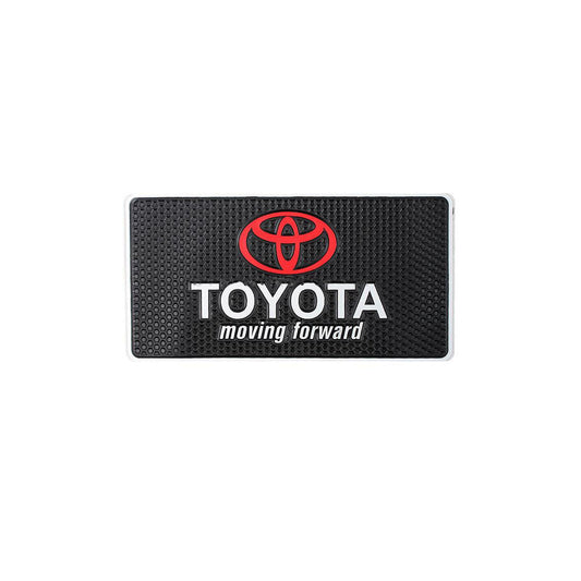 Car Dashboard Non-Slip Mat Silicone Material  Toyota Logo Rectangle Design Large Size Black/White (China)