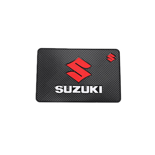 Car Dashboard Non-Slip Mat Silicone Material  Suzuki Logo Rectangle Design Large Size Black (China)