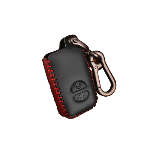 Car Remote Key Cover/Casing Pvc Leather With Metal Hook Type Toyota Prado 2018 Toyota Logo Black Poly Bag Pack  (China)