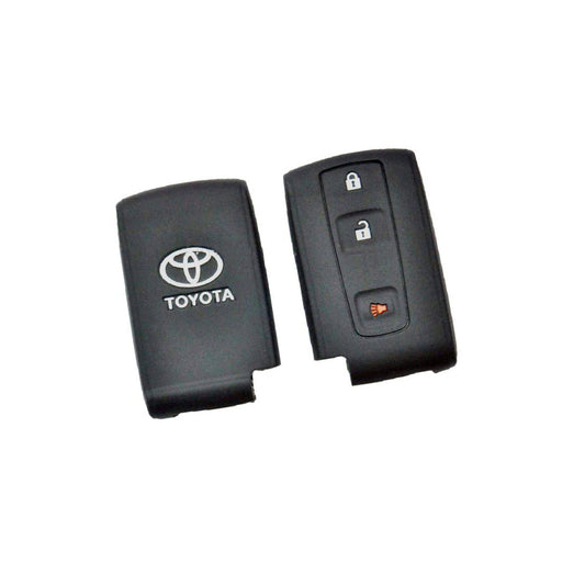 Car Remote Key Cover/Casing Silicone Black Type Toyota Prius 2003-2008 Toyota Logo Black Poly Bag Pack  (China)