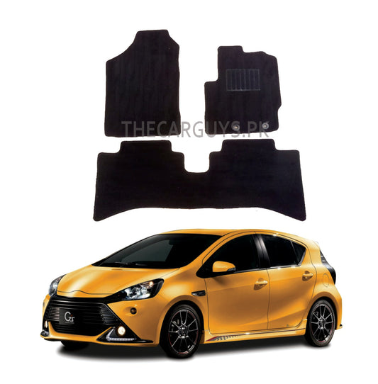 Car Floor Mat Supreme Carpet Material Oem Fitting Toyota Aqua 2015 05 Pcs/Set Black Poly Bag Pack  (China)