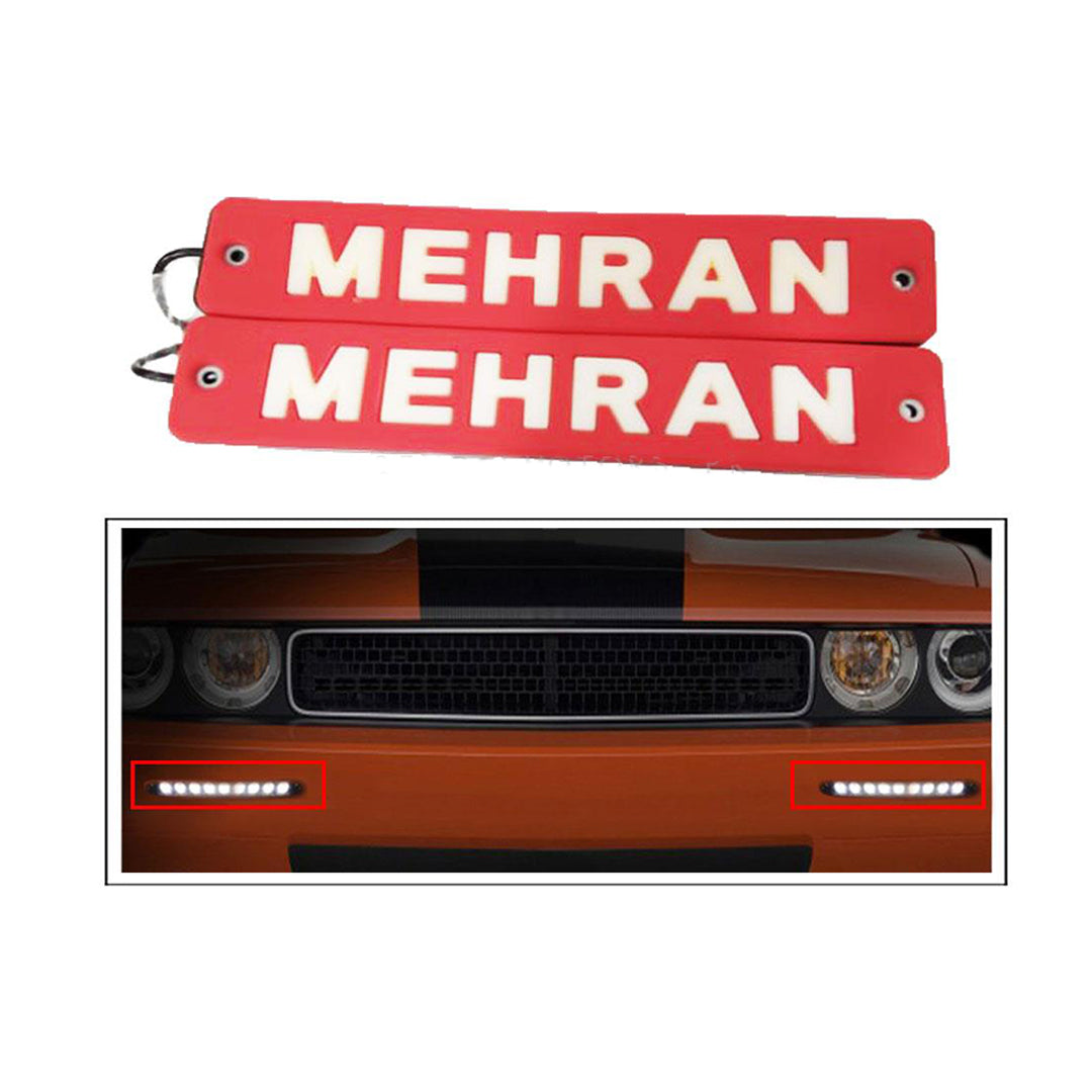 Car Exterior Led Day Light  White  Mehran Logo    02 Pcs/Set Colour Box Pack 02 Pcs/Pack Cly (China)