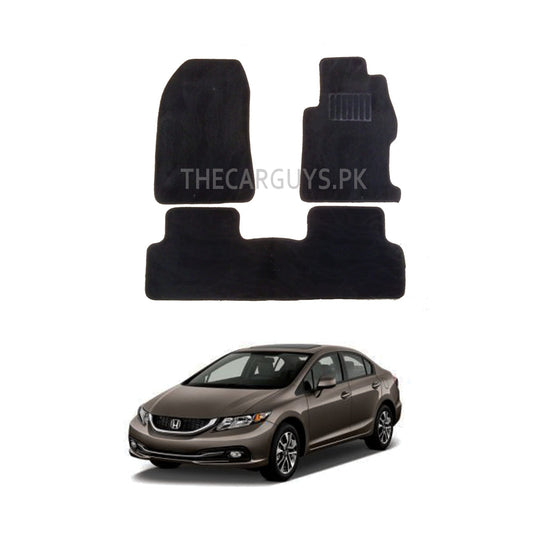 Car Floor Mat Supreme Carpet Material Oem Fitting Honda Civic 2015 03 Pcs / Set Black Poly Bag Pack  (China)