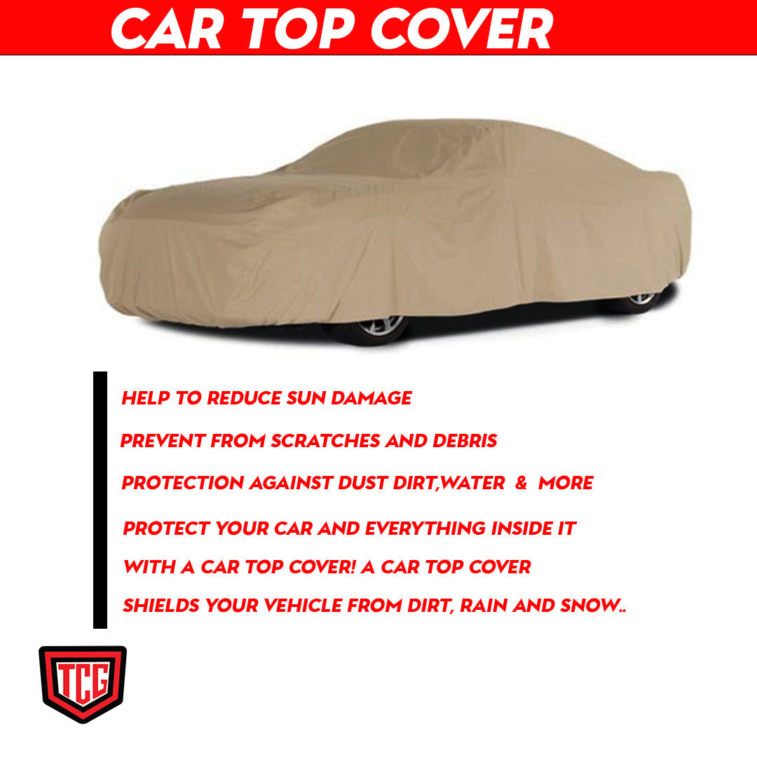 Car Anti-Scratch / Dust Proof / All Weather Proof Top Cover Pvc Material   Civic 2018 Size Beige Premium Quality Zipper Bag Pack Fy-10(Cv) (China)