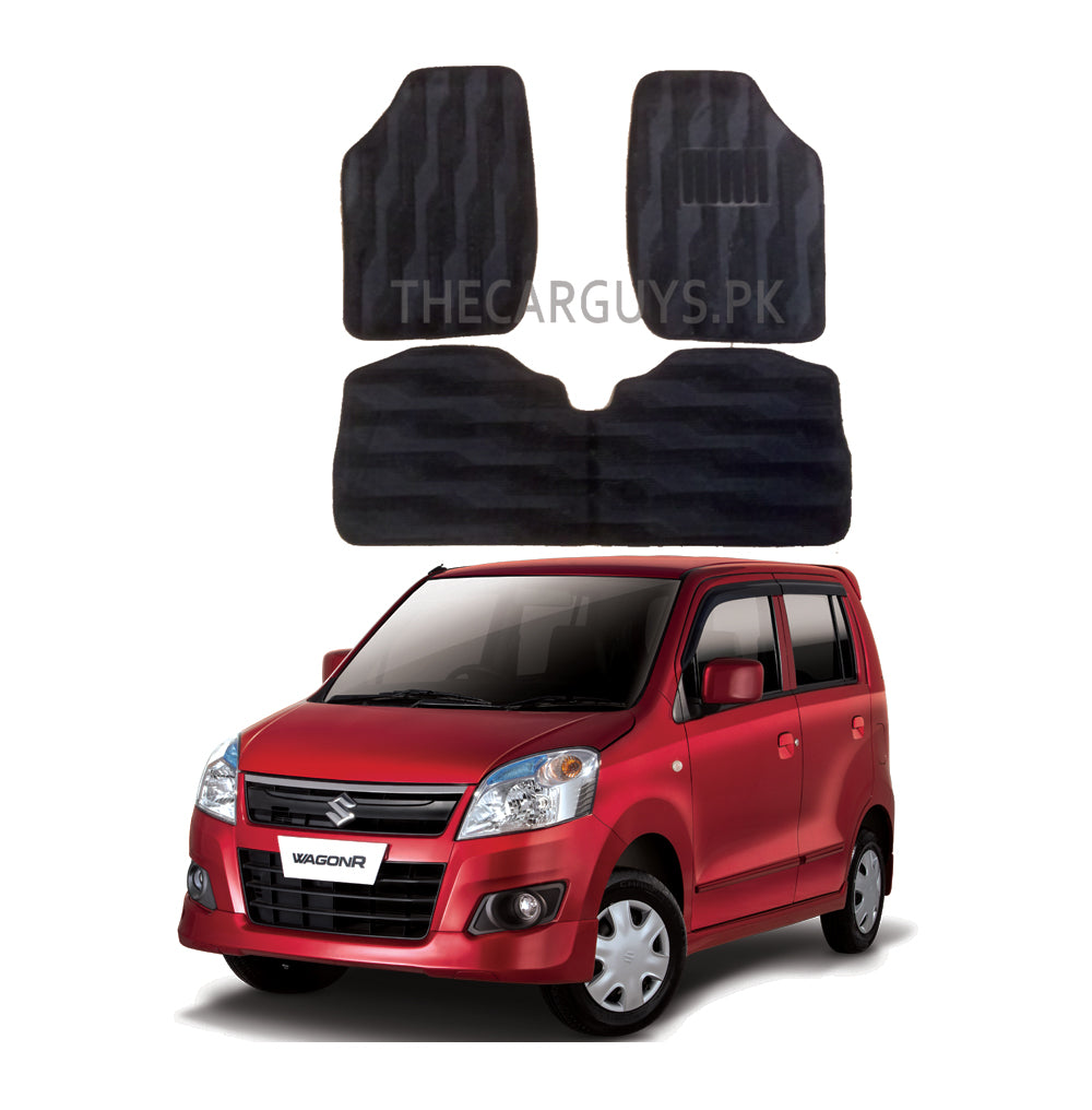 Car Floor Mat Supreme Carpet Material Oem Fitting Suzuki Wagon-R 2018 03 Pcs / Set Black Poly Bag Pack  (China)