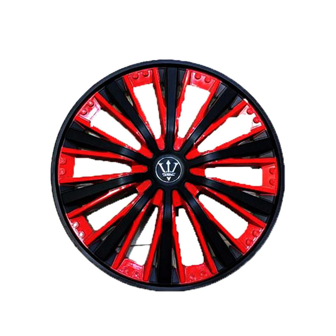 Car Wheel Covers After Market Design 15" Black/Red Colour Box Pack Wm21Rd15 (Taiwan)